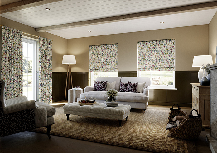 Land & Shore Esther, Multi - Twist&Fit Roman Blind - Image 7